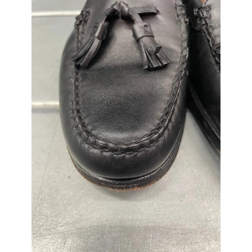 Allen Edmonds Naples‎ Loafers Mens 11D Blacker Leather Tassel Slip On